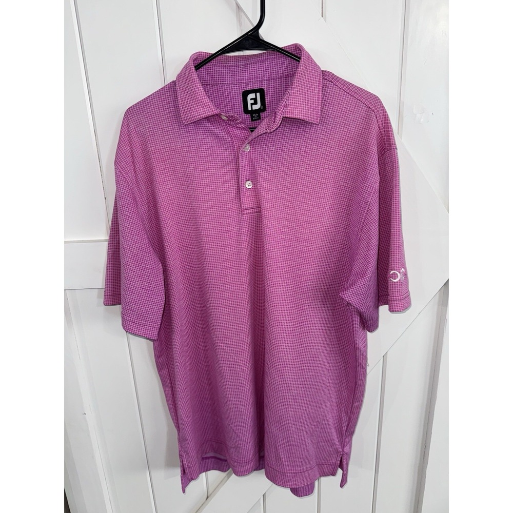 Men's FJ FootJoy Polo Pink L Large